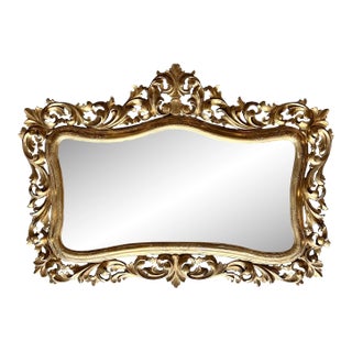 Early 20th French Empire Period Carved Gilt Wood Mirror For Sale