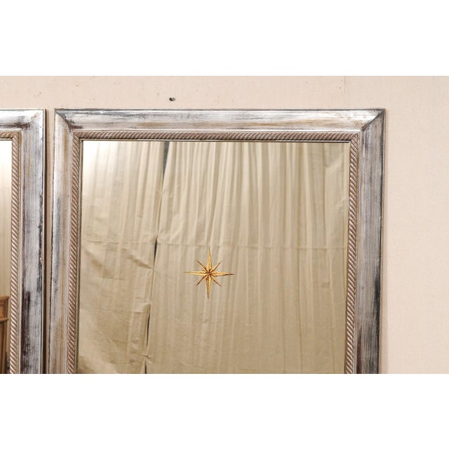 Wood Late 20th Century Églomisé Starburst Mirrors- a Pair For Sale - Image 7 of 11