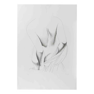 Giacomo Porzano, Nude from the Back, 1975, Etching For Sale