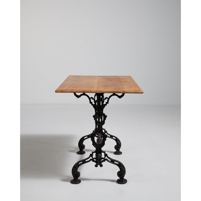 1900 - 1909 Cast Iron Bistro Table, Antique, France, Circa 1900 For Sale - Image 5 of 12