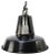 Vintage French Industrial Black Enamel Pendant Light from Mazda For Sale