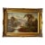 Vintage Romantic Landscape Oil Painting, Signed John Pollins, Ornate Giltwood Frame For Sale