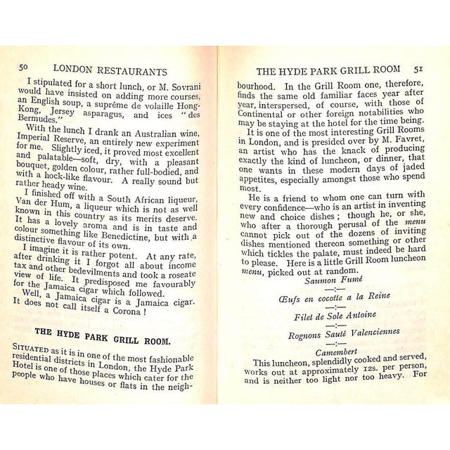 Paper "London Restaurants" 1924 'Diner-Out' For Sale - Image 7 of 10
