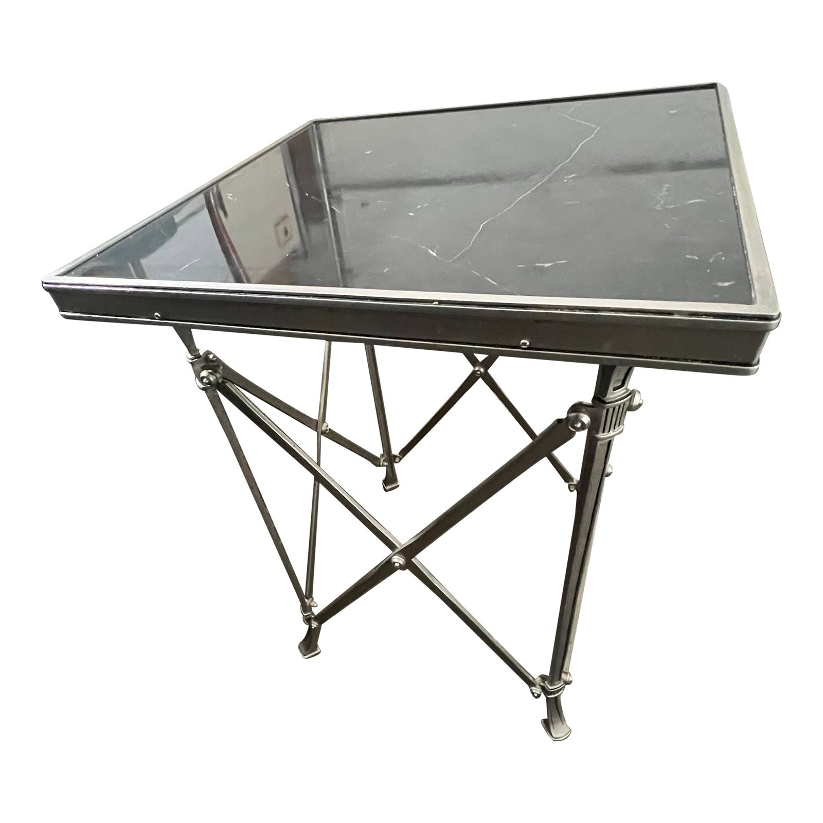 Vintage Restoration Hardware Campaign Style Bedside End Table Chairish