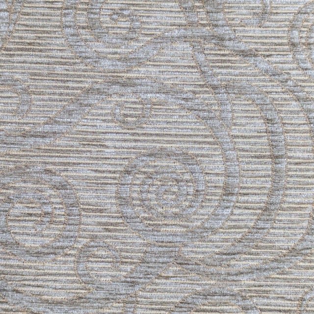 Tan Traditional Patterned Loveseat With Rolled Arms For Sale - Image 8 of 9