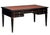 Large French Louis XVI Ebonized Writing Table or Desk With Embossed Leather Top For Sale - Image 4 of 15
