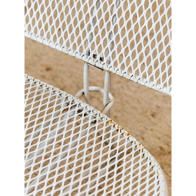 Antique White Mid 20th Century Styled After Homecrest Mid Century Bench For Sale - Image 8 of 11