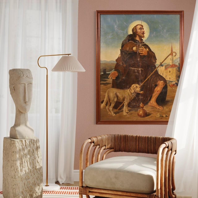 Italian Artist, Saint Roch, 1930, Oil on Canvas, Framed For Sale - Image 15 of 16
