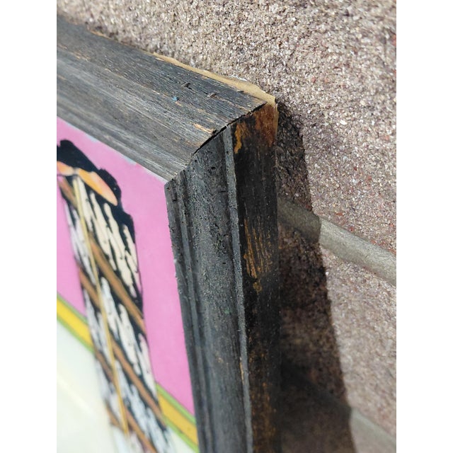 Framed Punakawan Reverse Glass Painting at the Meeting Hall For Sale - Image 11 of 11