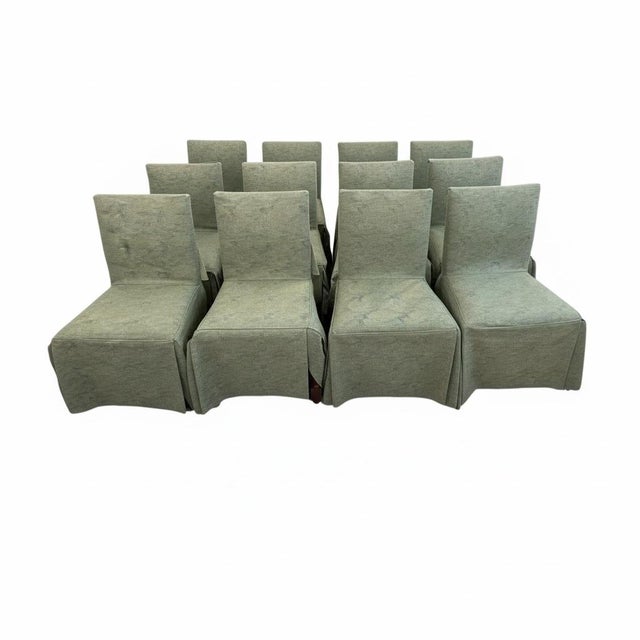 Set of 12 Vintage English Walnut Dining Chairs, Circa 1928 For Sale - Image 14 of 14