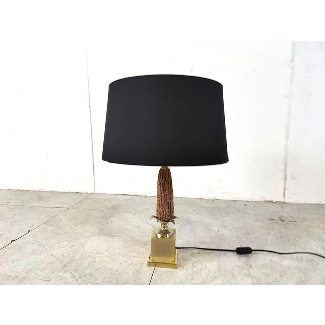 Vintage French Corn Table Lamp, 1970s For Sale - Image 9 of 10