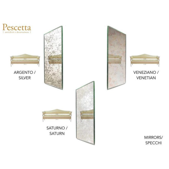 Mirrored Three Panels Brass Frame Screen from Pescetta For Sale - Image 18 of 18