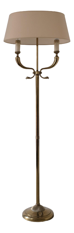 Neoclassical Brass Floor Lamp from Maison Jansen, France, 1960s