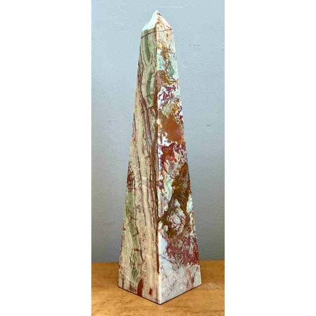 Vintage Stone Onyx Obelisk For Sale - Image 12 of 12