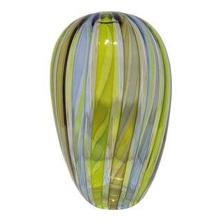 Tracy Glover Ribbon Glass Vase For Sale