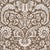 Sample - Schumacher Suffolk Damask Wallcovering In Brown For Sale