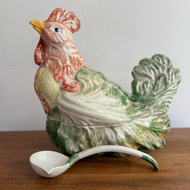 Vintage hand-painted rooster tureen made in Italy for Taste Setters by Sigma. Whimsical and handsome. Most items found at...