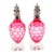 Val Saint Lambert Pink Glass Bottles With Diamond-Cut & Etched Decoration For Sale