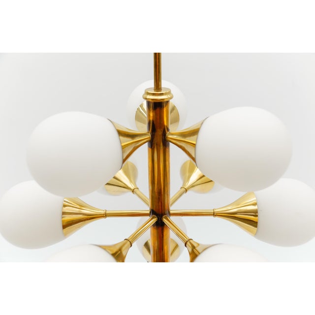 Gold Large Mid-Century Modern Sputnik Lamp from Kaiser Leuchten, Germany 1960s For Sale - Image 8 of 13
