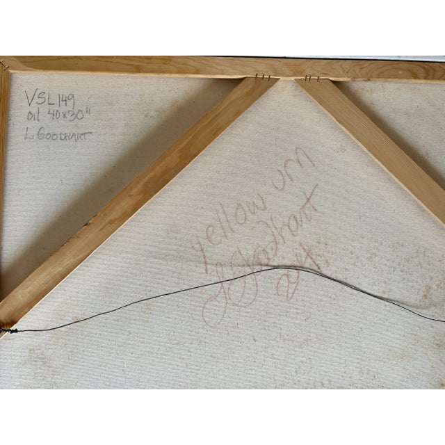 Amber Contemporary Oil Painting, Yellow Earth Tones, Ancient Inspired "Yellow Urn" For Sale - Image 8 of 8