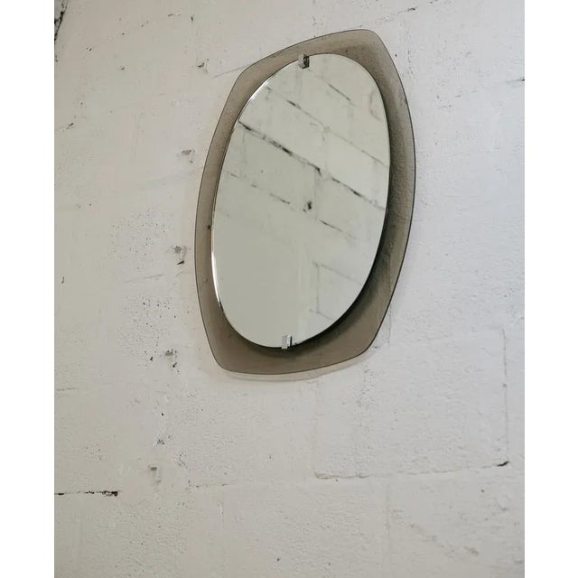 Glass Italian Vecca Wall Mirror, 1970 For Sale - Image 7 of 14