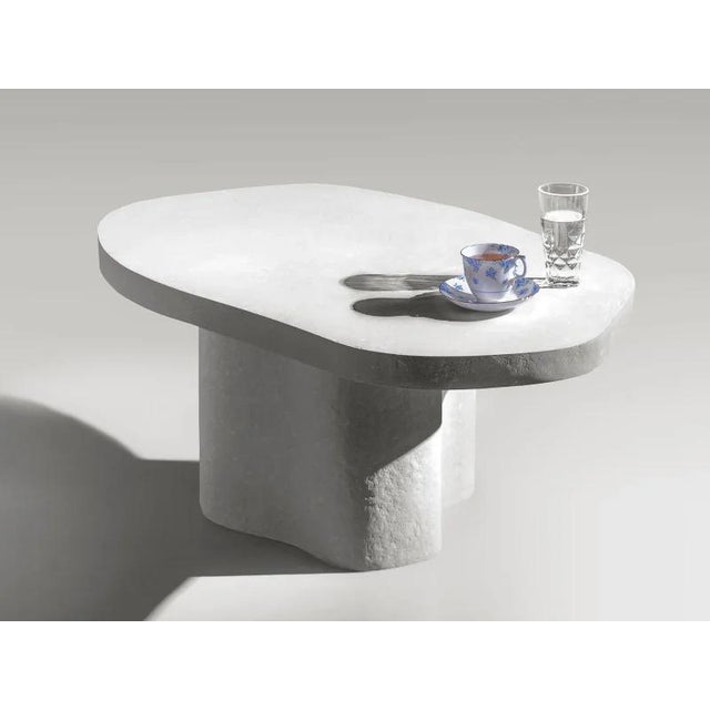 White Stone Coffee Table by Donatas Zukauskas For Sale - Image 4 of 12