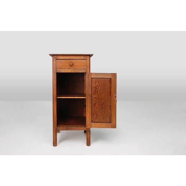 Antique French Nightstand in Pine Wood, 19th Century For Sale - Image 4 of 11