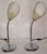 Vintage Adjustable Table Lamps in Chrome-Plated Metal with Patterned Glass Shade, 1980s, Set of 2 For Sale - Image 4 of 7