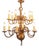 Antique Dutch Bronze Two-tiered Chandelier For Sale