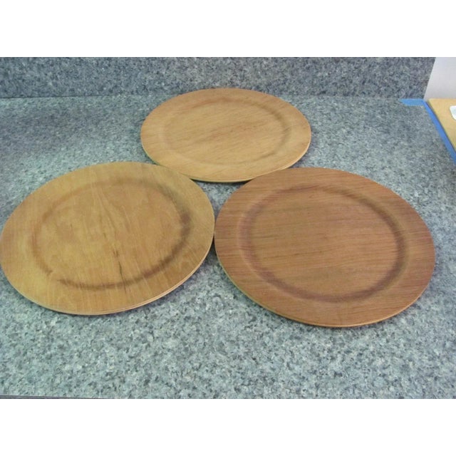 Swedish Teak Dinner Plates - Set of 3 For Sale - Image 13 of 13