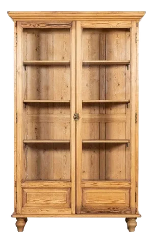19th Century English Pine Display Cabinet, 1870s