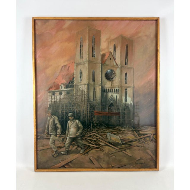 Piotr Synowerski, Church, Oil on Canvas, 1990s, Framed For Sale - Image 11 of 11