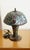 Auburn Vintage Tiffany-Style Cobweb Artisanal Lead Glass Lamp With Heavy Mosaic Base For Sale - Image 8 of 13