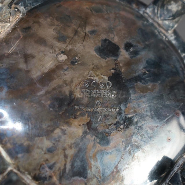 Four Piece Antique Silver Plated Footed Tea Set C1890 Measures - 10.5"H x 7.75"W x 4.75"D