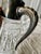Mid 20th Century Silver Plate Handle Holding Top Cut Glass Bulbous Serving Water Pitcher Ewer Jug For Sale - Image 6 of 12