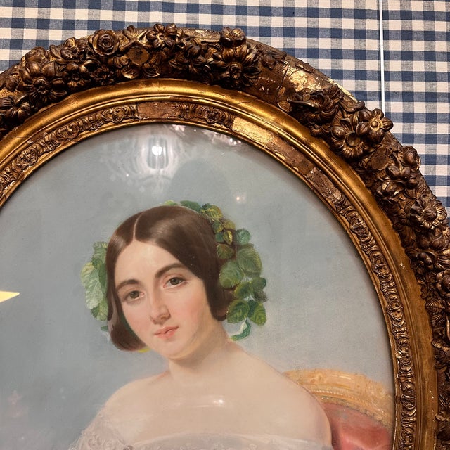 Edmond Jewrin, Portrait of a Young Nobleman, 1843, Pastel on Paper For Sale - Image 9 of 18