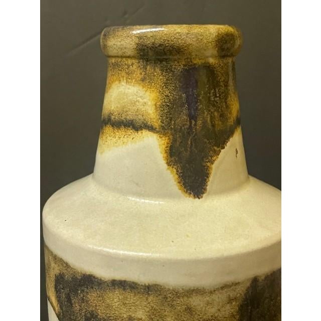 1960s Mid-Century Modern Alvino Bagni for Raymor Earthtone Drip Glaze Ceramic Vase - 10 For Sale - Image 11 of 17
