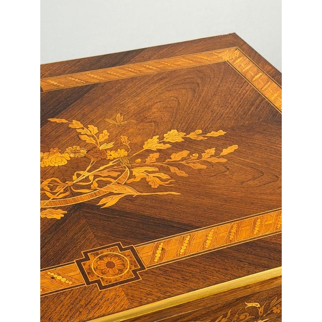 19th Century Napoleon III Marquetry Writing Table For Sale - Image 10 of 13