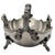 Late 20th Century Handmade Italian Pewter Baroque Kalmar Centerpiece Bowl With Gothic Scrollwork For Sale - Image 5 of 12