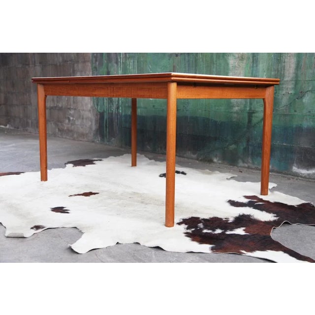 Mid-Century Modern Danish Leaf Table in Teak For Sale - Image 9 of 11
