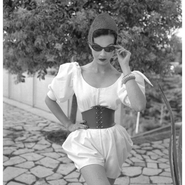 Italian Beach Fashion CIRCA 1955: A model shows off the latest Italian fashions circa 1955. (Photo by Michael Ochs...