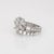 Mid Century 4ct Diamond Ring Sz 7 Marquise Cluster & Baguette Platinum Band For Sale - Image 4 of 6