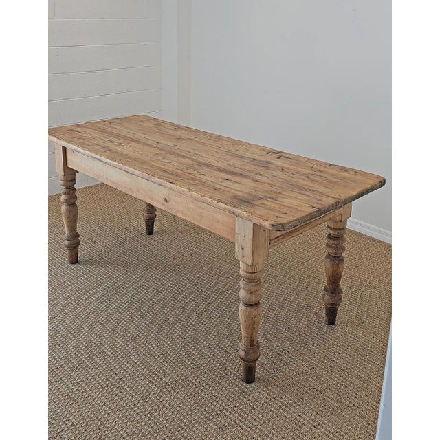 Antique English Pine Farmhouse Dining Table - Circa 1870 For Sale - Image 10 of 10