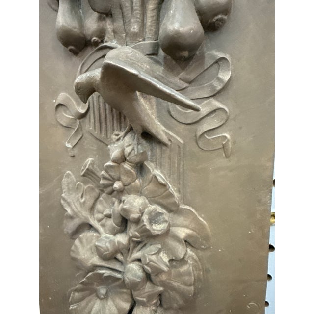 French 1940s Pair of French Bronze Bird Wall Relief Sculptures For Sale - Image 3 of 8