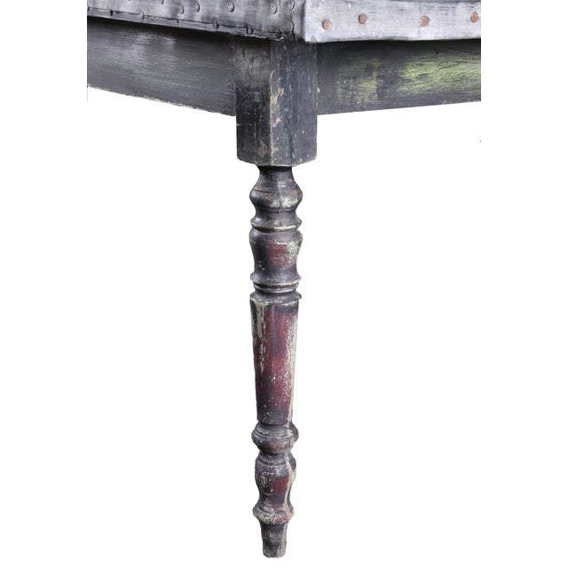 Antique French ZincTop Table Chairish