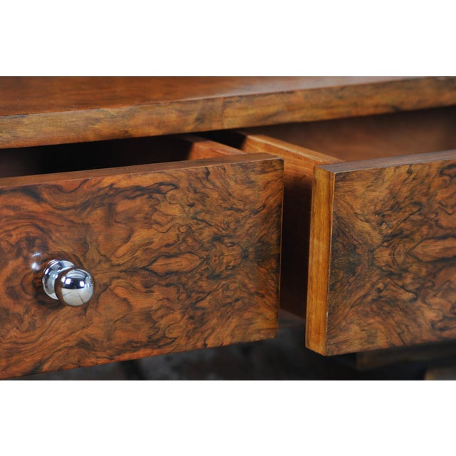 1930s Czech Art Deco Dressing Table in Walnut Veneer, 1930s For Sale - Image 5 of 18