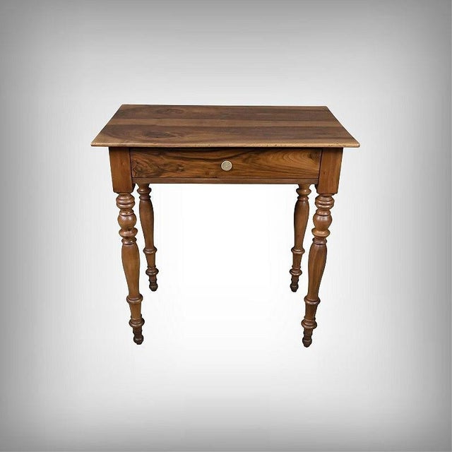 Small Louis Philippe Style Walnut Desk, 19th Century For Sale - Image 15 of 15