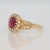 2020s 1.5Ct Burma Ruby Ring With Earth Mined Diamonds Accents: Solid 14k Gold, Size 6.75 For Sale - Image 5 of 8