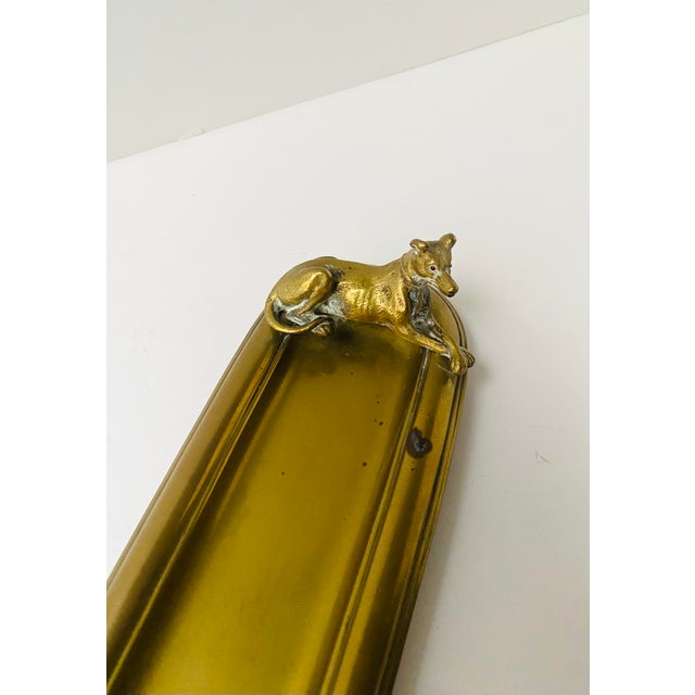 Art Deco Brass Catchall With Dogs, Early 20th Century For Sale - Image 9 of 11