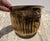 Vintage Hammered Brass Cachepot Jardiniere With Lion Head Ring Pulls For Sale - Image 9 of 11